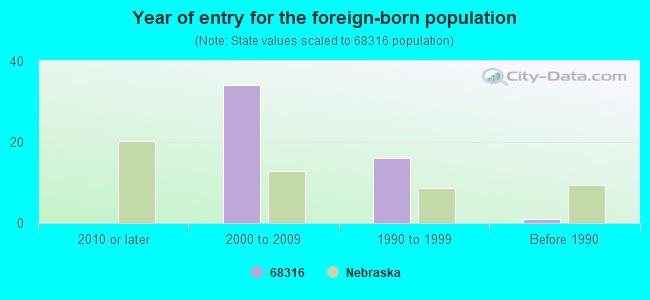 Year of entry for the foreign-born population