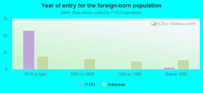 Year of entry for the foreign-born population