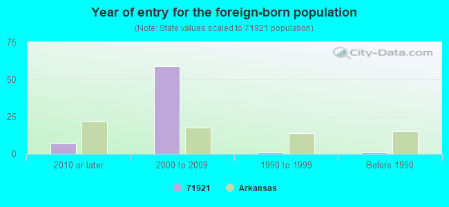 Year of entry for the foreign-born population