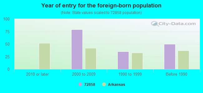 Year of entry for the foreign-born population