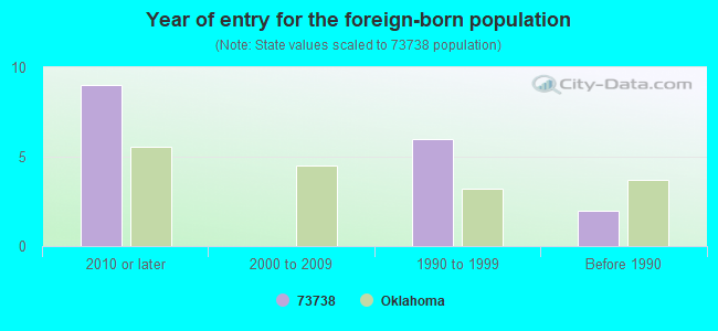 Year of entry for the foreign-born population