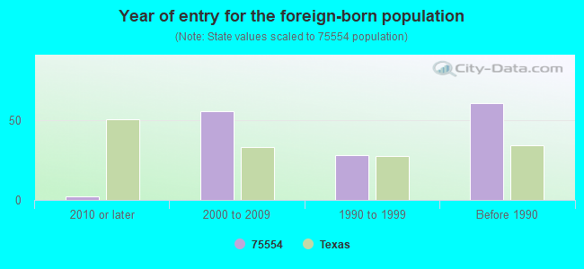 Year of entry for the foreign-born population