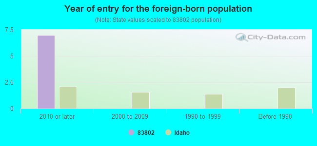 Year of entry for the foreign-born population