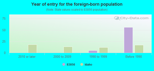 Year of entry for the foreign-born population