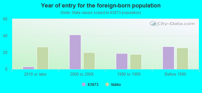 Year of entry for the foreign-born population