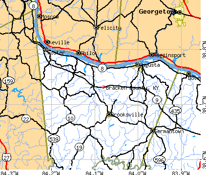 Bracken County, KY map