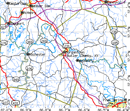 Butler County, KY map