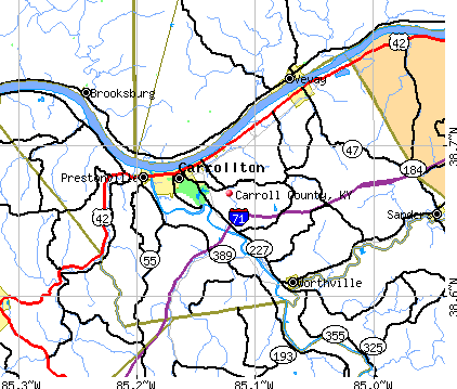 Carroll County, KY map