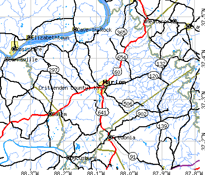 Crittenden County, KY map