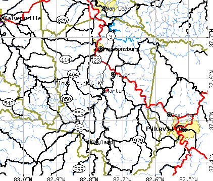 Floyd County, KY map