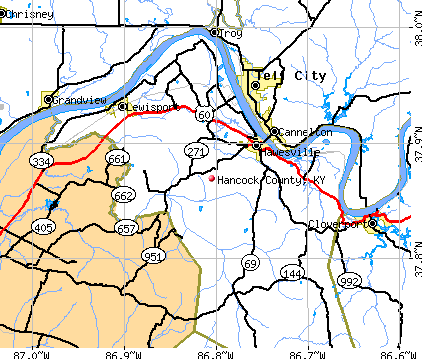 Hancock County, KY map
