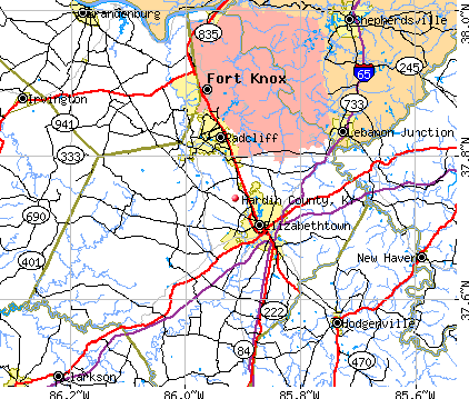 Hardin County, KY map