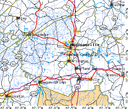 Hopkins County, KY map