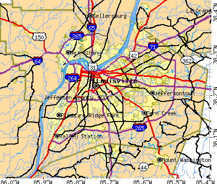 Jefferson County, KY map