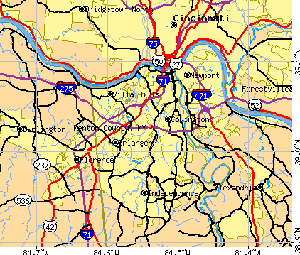 Kenton County, KY map