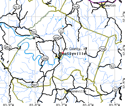 Lee County, KY map