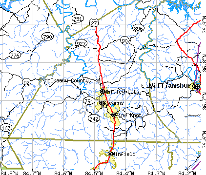 McCreary County, KY map