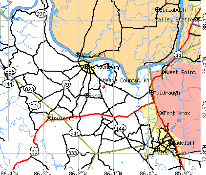 Meade County, KY map