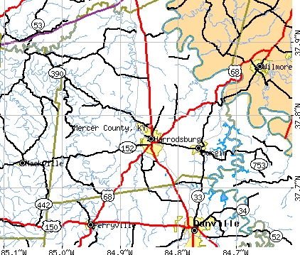 Mercer County, KY map