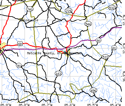 Metcalfe County, KY map