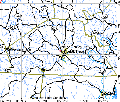 Monroe County, KY map