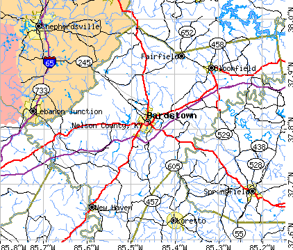 Nelson County, KY map