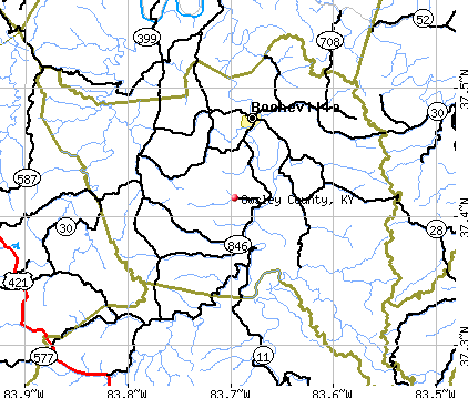Owsley County, KY map
