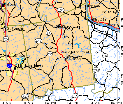 Pendleton County, KY map
