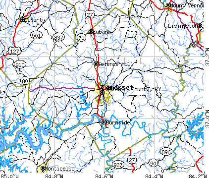 Pulaski County, KY map