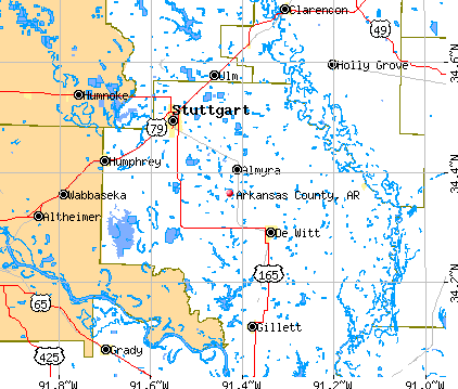 Arkansas County, AR map