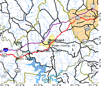Rowan County, KY map