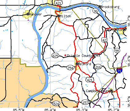 Trimble County, KY map