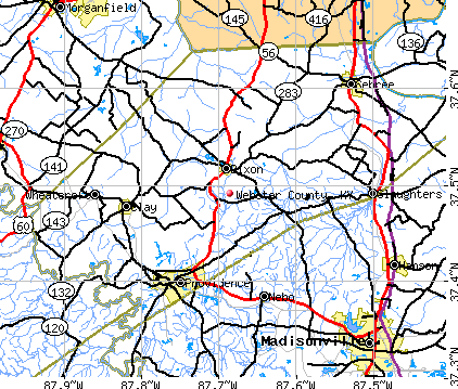 Webster County, KY map