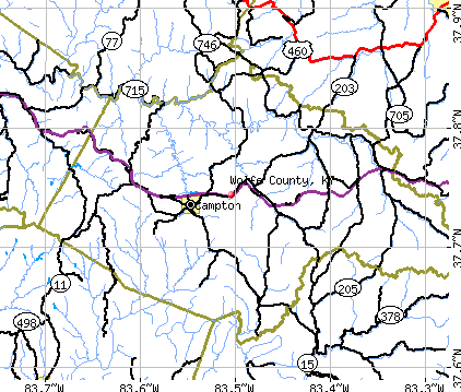 Wolfe County, KY map