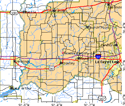 Acadia Parish, LA map