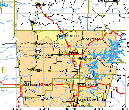 Benton County, AR map