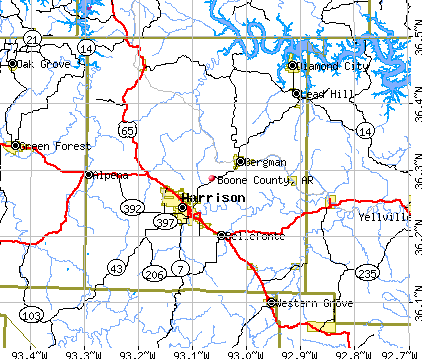 Boone County, AR map