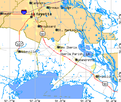 Iberia Parish, LA map