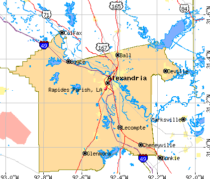 Rapides Parish, LA map