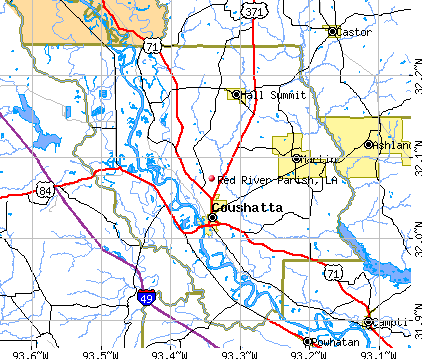 Red River Parish, LA map