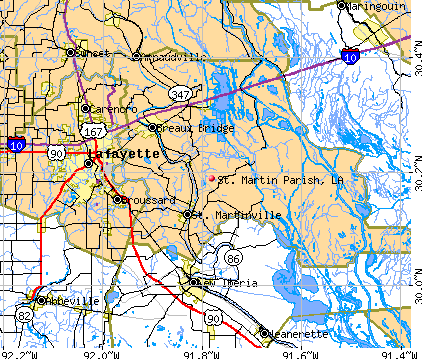 St. Martin Parish, LA map