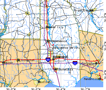 Tangipahoa Parish, LA map