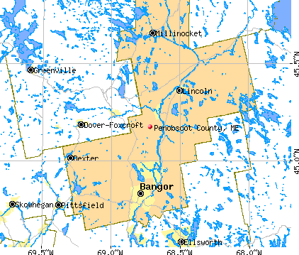 Penobscot County, ME map