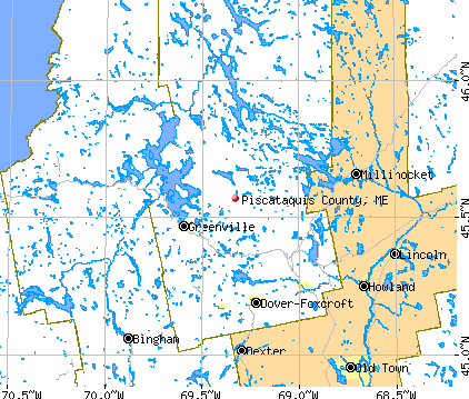 Piscataquis County, ME map