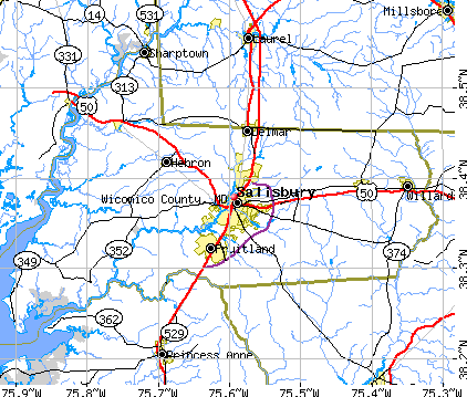 Wicomico County, MD map