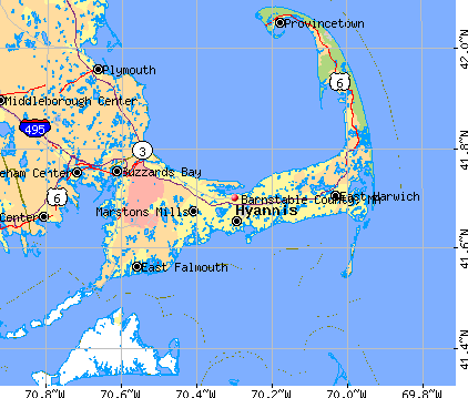 Barnstable County, MA map