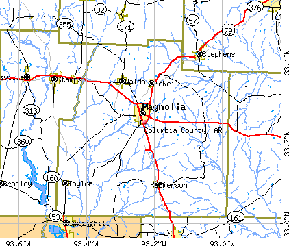 Columbia County, AR map