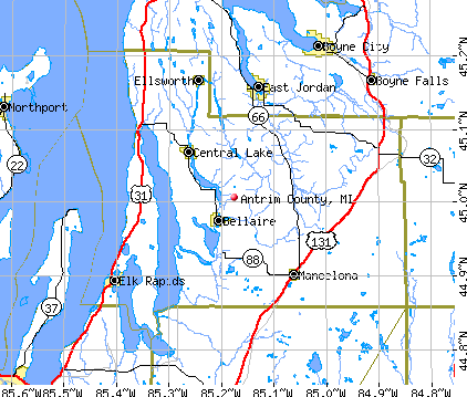 Antrim County, MI map