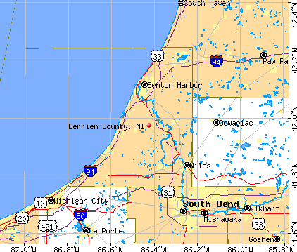 Berrien County, MI map