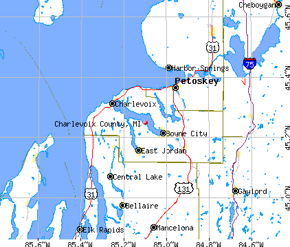 Charlevoix County, MI map